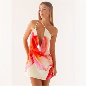 Peppermayo Aiva Mini Dress in the Yellow Floral colorway XL NWT